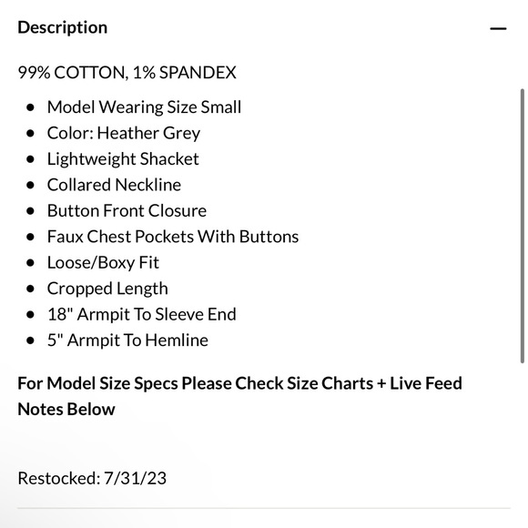 Bucket List Typically Basic Oversized Crop Shacket in Heather Grey - Picture 5 of 13